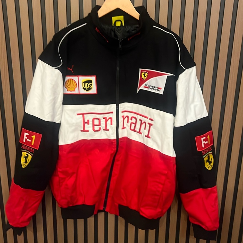Ferrari Racing Denim Jacket Sz 2XL